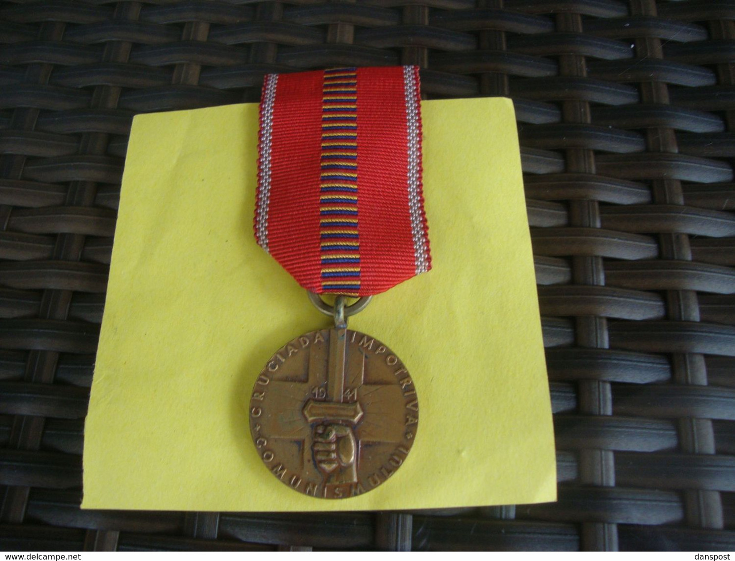 Rumänien Romania Medaille 2.WK 1941 "Romania Recunoscatoare" Am Band Mit Originalverpackung - Otros & Sin Clasificación