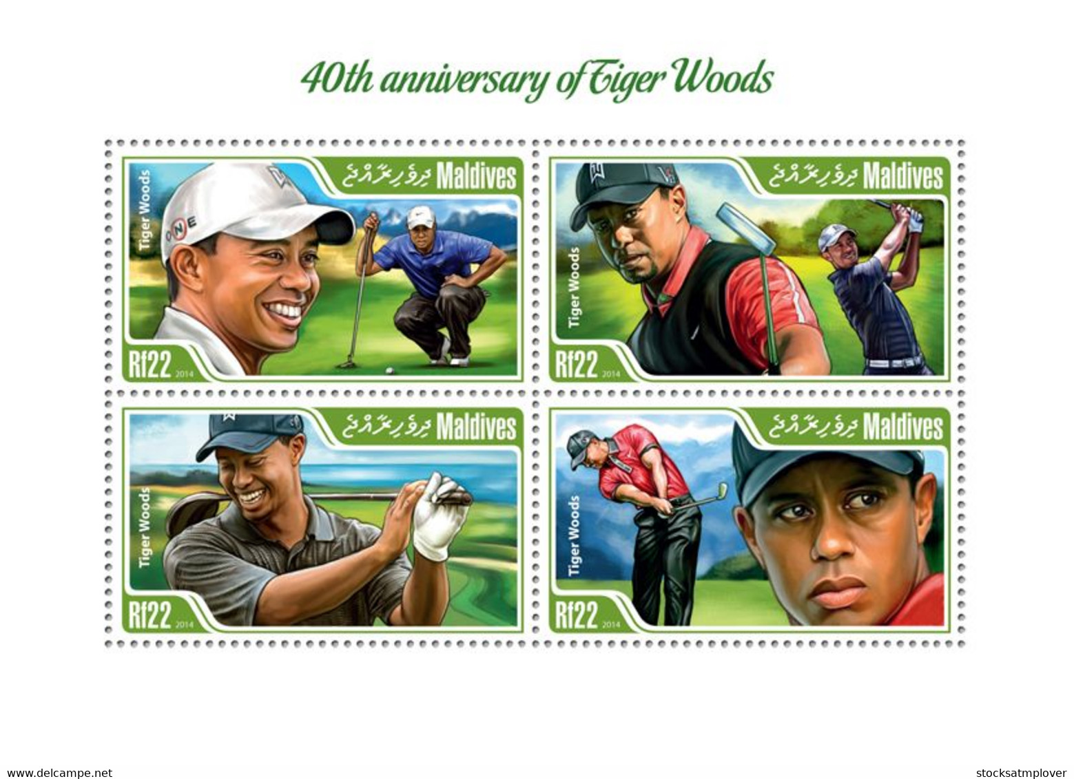Maldives 2014  Tiger Woods, Golf - Maldives (1965-...)