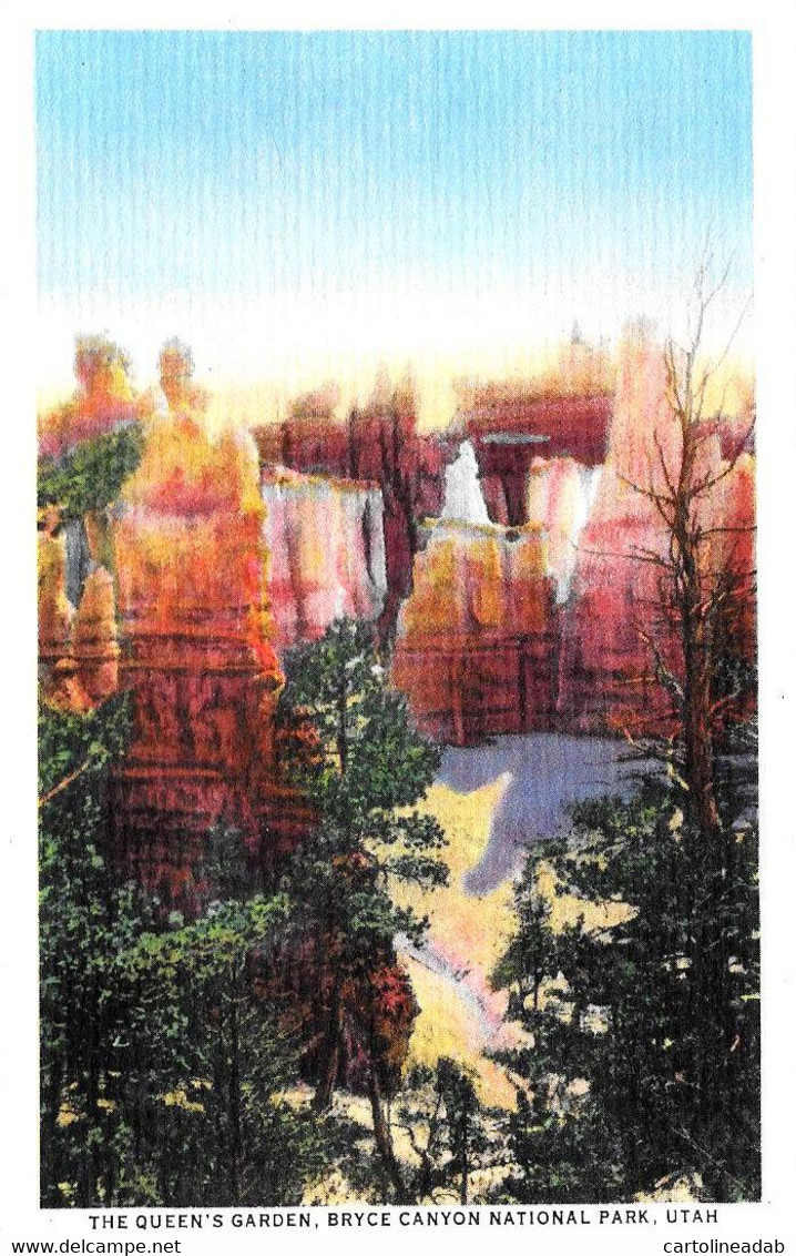 [DC12578] CPA - UTHA - THE QUEEN'S GARDEN BRYCE CANYON NATIONAL PARK - PERFECT - Non Viaggiata - Old Postcard - USA Nationale Parken