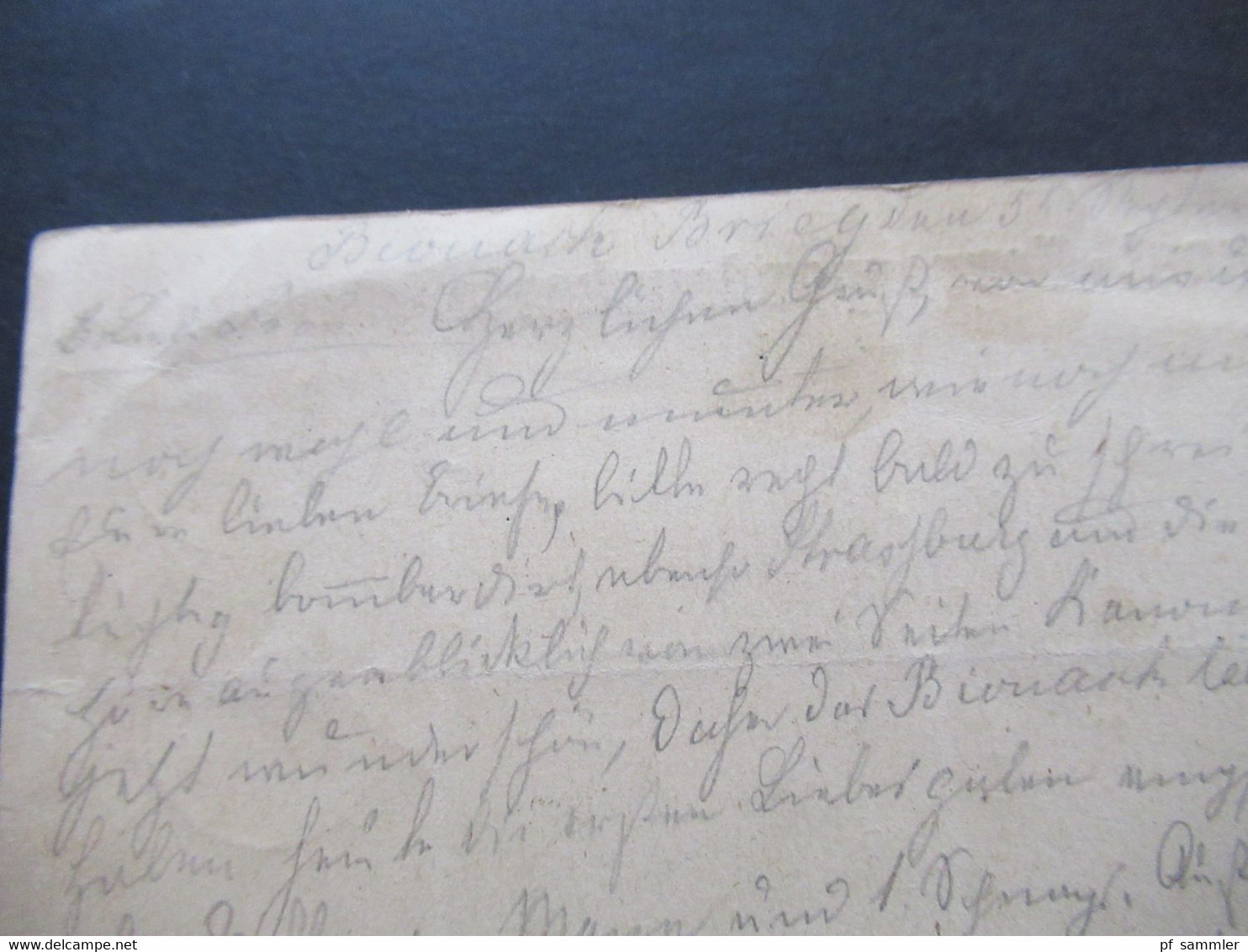 AD Preussen 1870 Deutsch Französischer Krieg Blauer Kastenstempel Absender Schreibt Aus Dem Biwak Bei Briey Nach Pommern - Briefe U. Dokumente