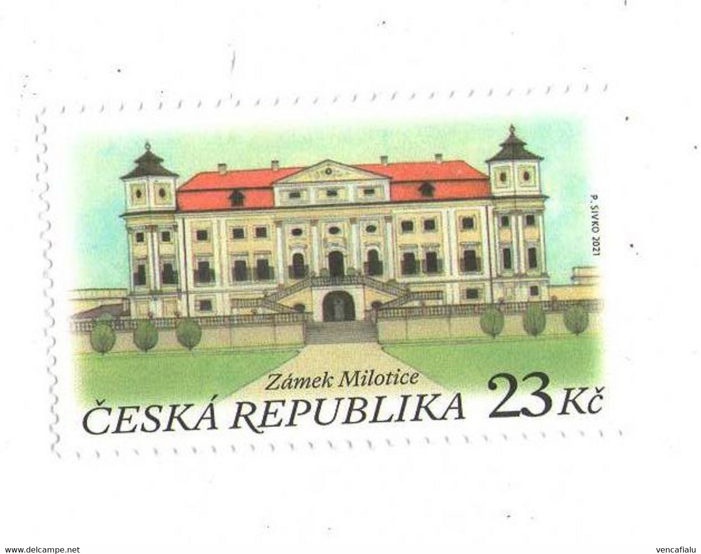 Year 2021 - Castle Milotice, 1 Stamp,  MNH - Nuovi