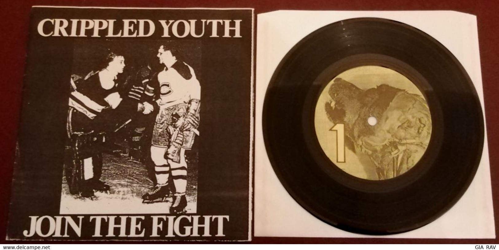 CRIPPLED YOUTH - JOIN THE FIGHT - VINYL 7" (1991) BOOTLEG - NUMBERED #477/800 - Punk