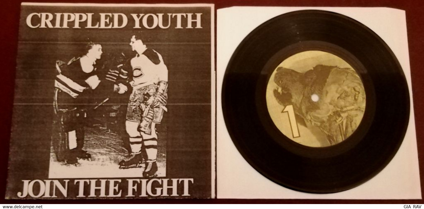 CRIPPLED YOUTH - JOIN THE FIGHT - VINYL 7" (1991) BOOTLEG - NUMBERED #674/800 - Punk