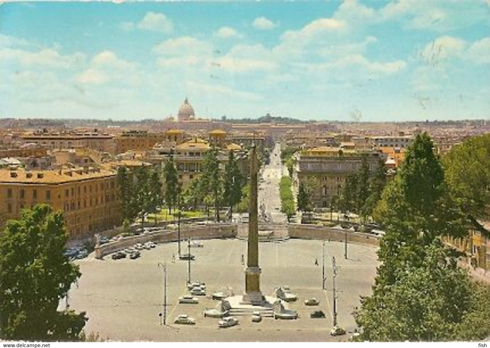 Italy & Circulated, Roma Piazza Del Popolo, Lisboa 1970 (1053) - Monuments