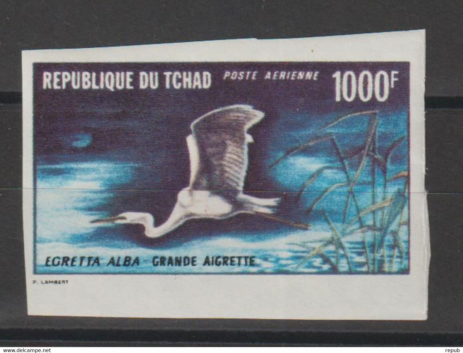 Tchad 1971 Oiseaux PA 88 1 Val Non Dentelée ** MNH Imperforated - Tchad (1960-...)