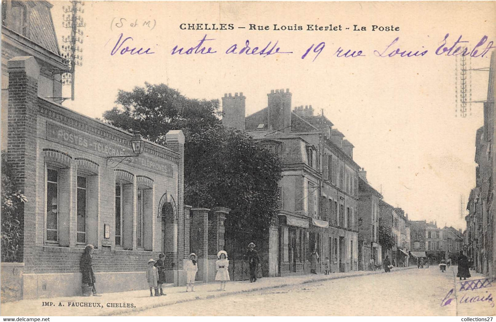 77-CHELLES- RUE LOUIS ETERLET , LA POSTE - Chelles