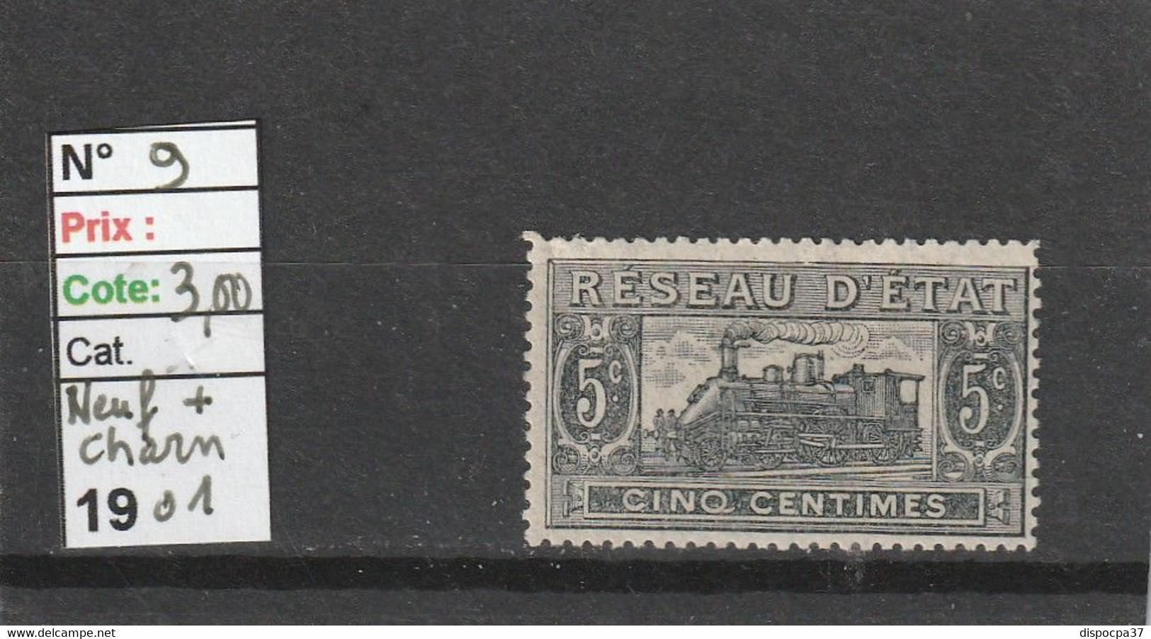 FRANCE COLIS POSTAUX 1901 - N° 9 NEUF X  + Trace (voir Scan) - REF 5126 - Ongebruikt