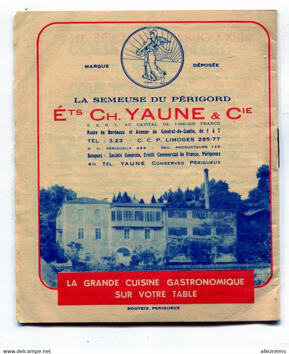 Carnet Maison YAUNE  Tarif 1953-1954 à Périgueux  Format 116*126 Mm   A VOIR  !!! - Autres Plans