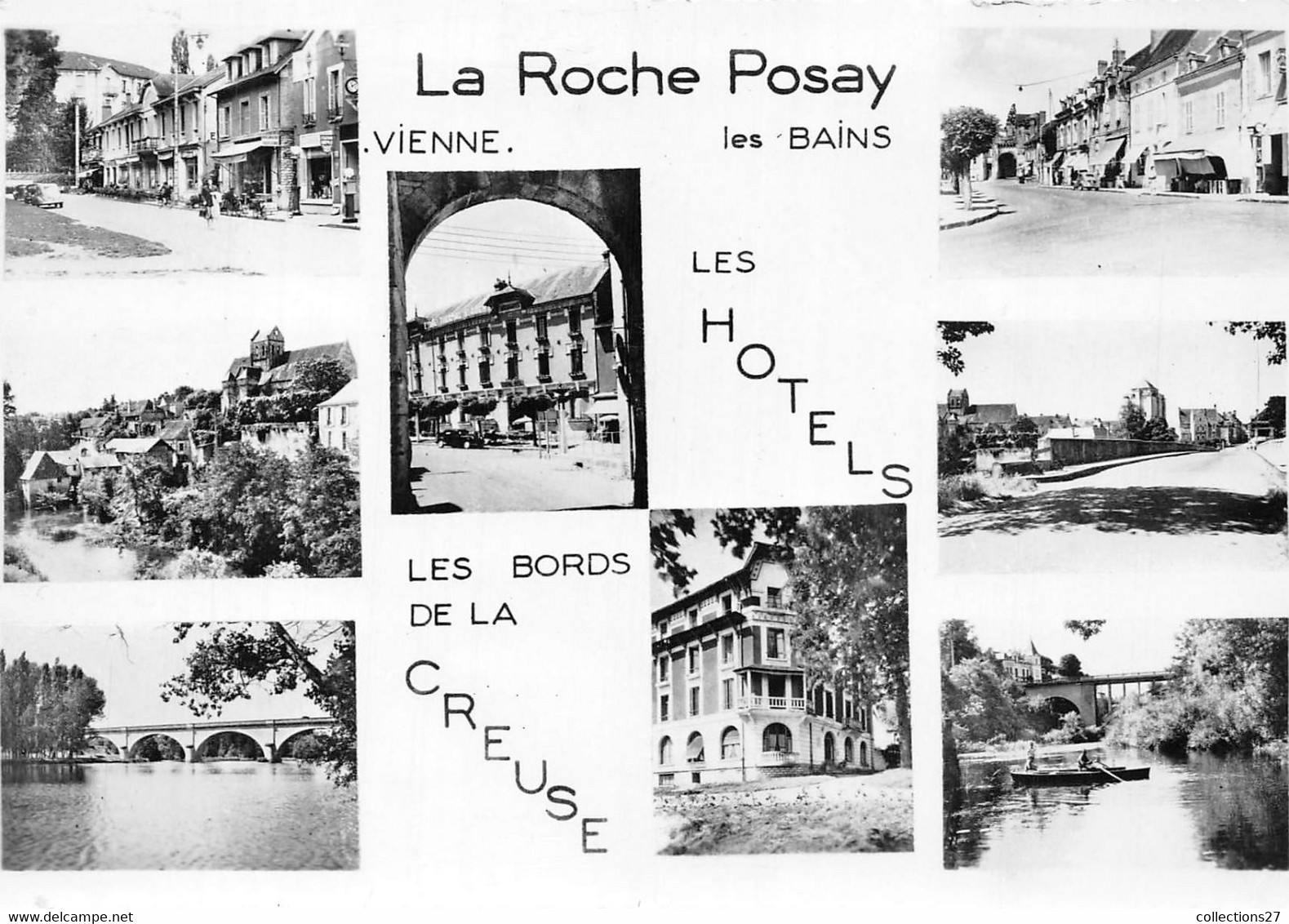 86-LA-ROCHE-POSAY- LES HÔTELS , LES BORDS DE LA CREUSE  - MULTIVUES - La Roche Posay