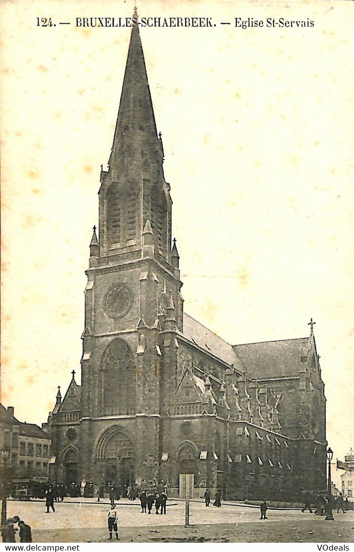 034 093 - CPA - Belgique - Bruxelles - Schaerbeek - Eglise St-Servais - Monumenti, Edifici