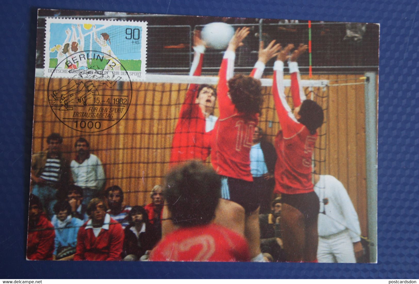 Berlin 1982 Mi.Nr. 665 ,Volleyball - Sporthilfe - Maximum Card - Erstausgabetag Berlin - Volleybal