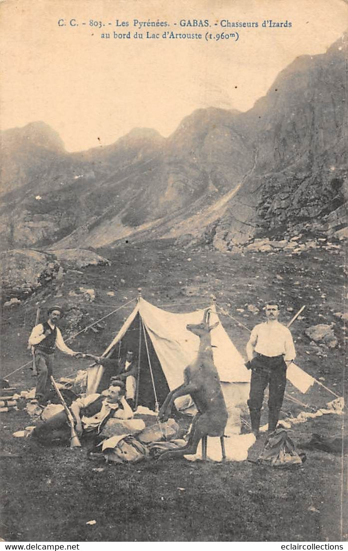 Gabas         65         Chasseurs D'isard Au Bord Du Lac D'Artouste   (voir Scan) - Autres & Non Classés