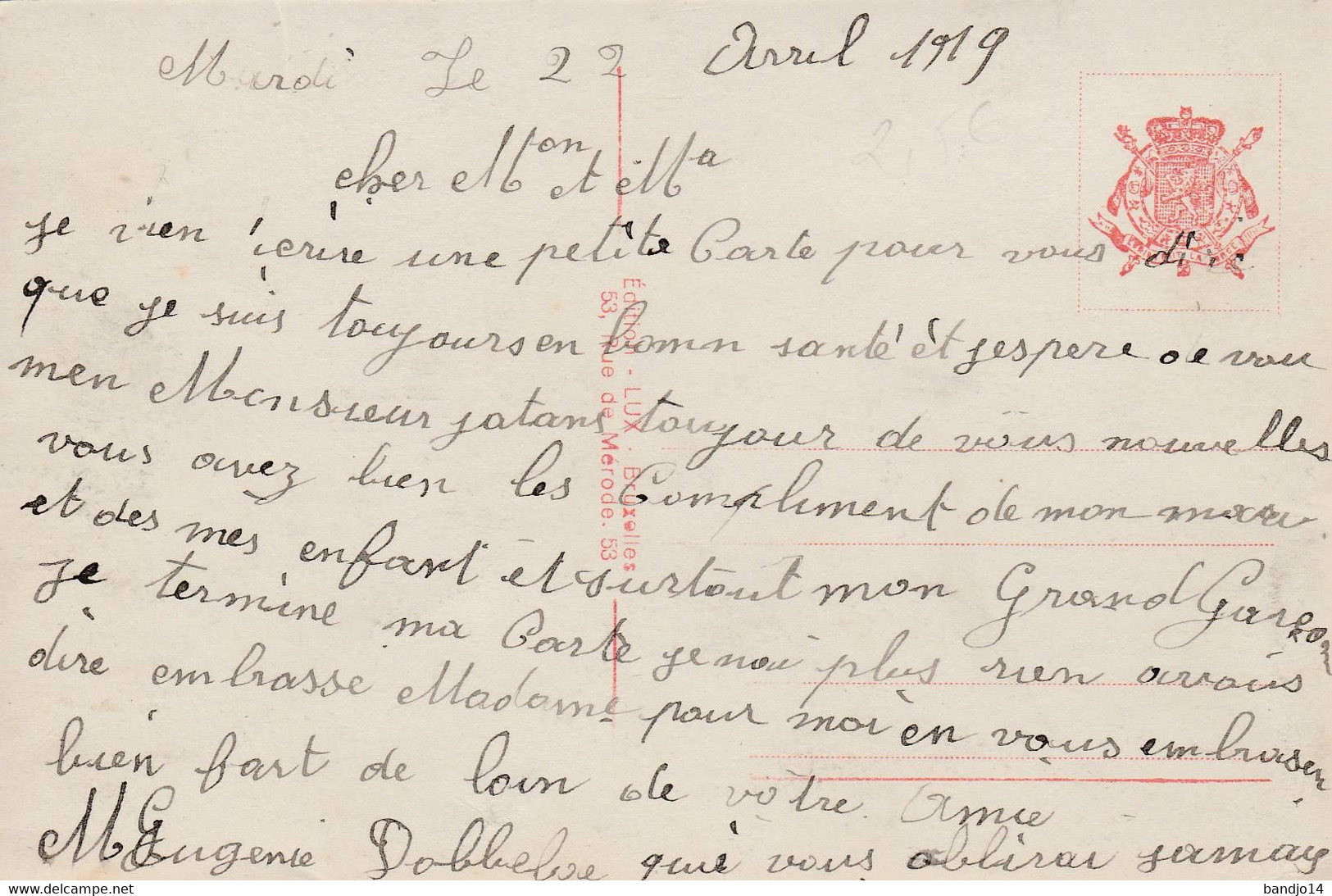 1918 - Entrée De La Famille Royale Et Des Troupes Alliées Le 22 Novembre    - Scan Recto-verso - Fiestas, Celebraciones