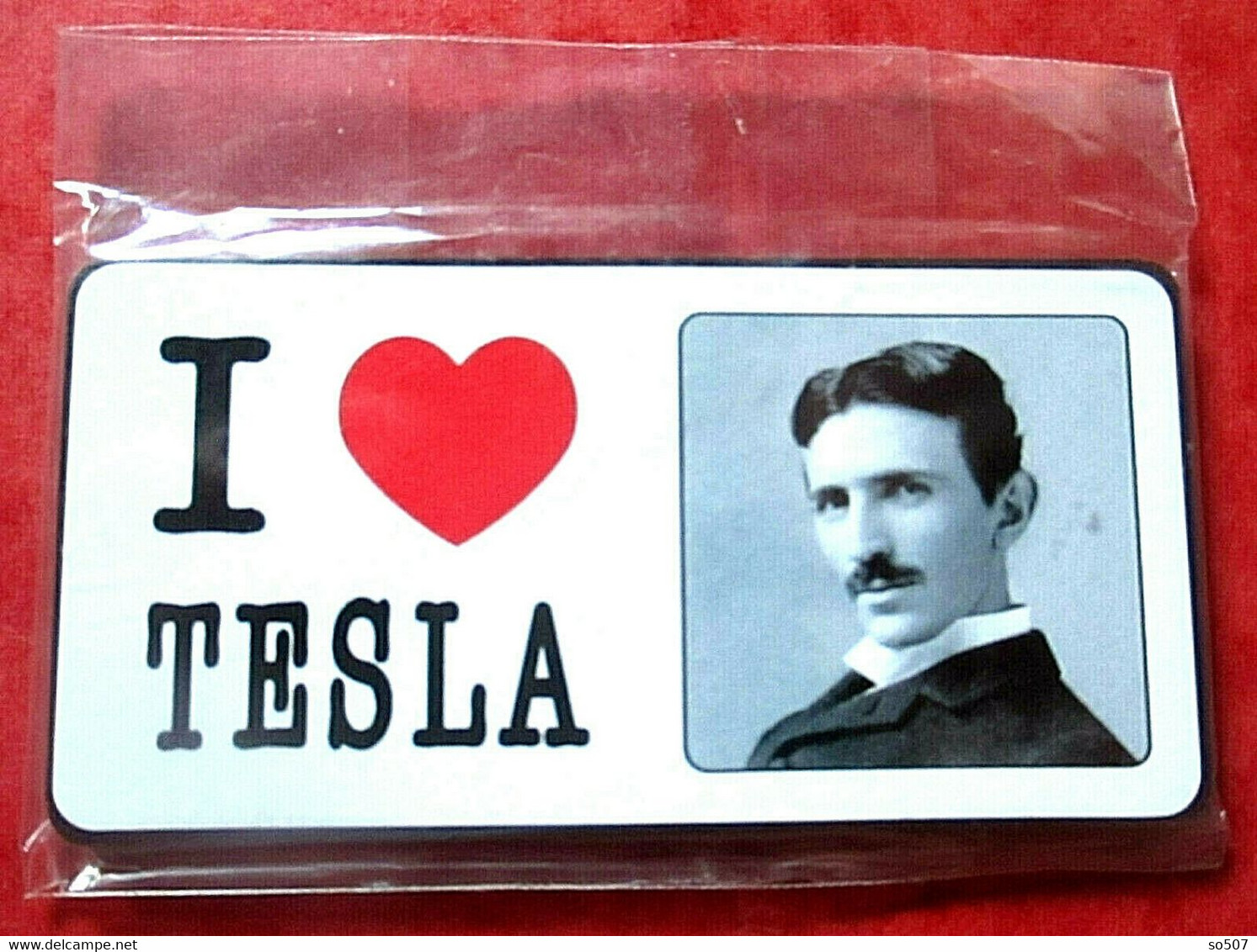 Magnet - I Love Tesla Magnet - NIKOLA TESLA Great Scientist,Visionaries,Inventor,Electrical Engineer,Mechanical Engineer - Personnages