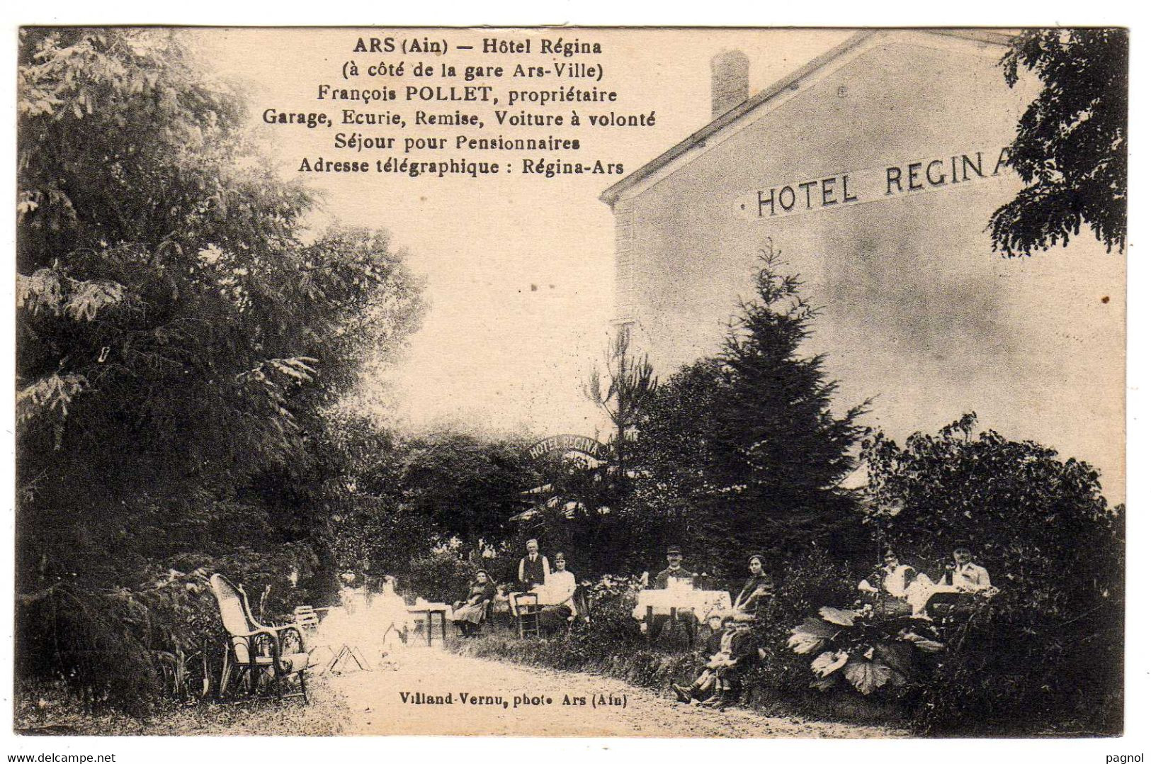 01 : Ars : Hôtel Régina : François Pollet , Propriétaire, Garage , écurie,voiture - Ars-sur-Formans