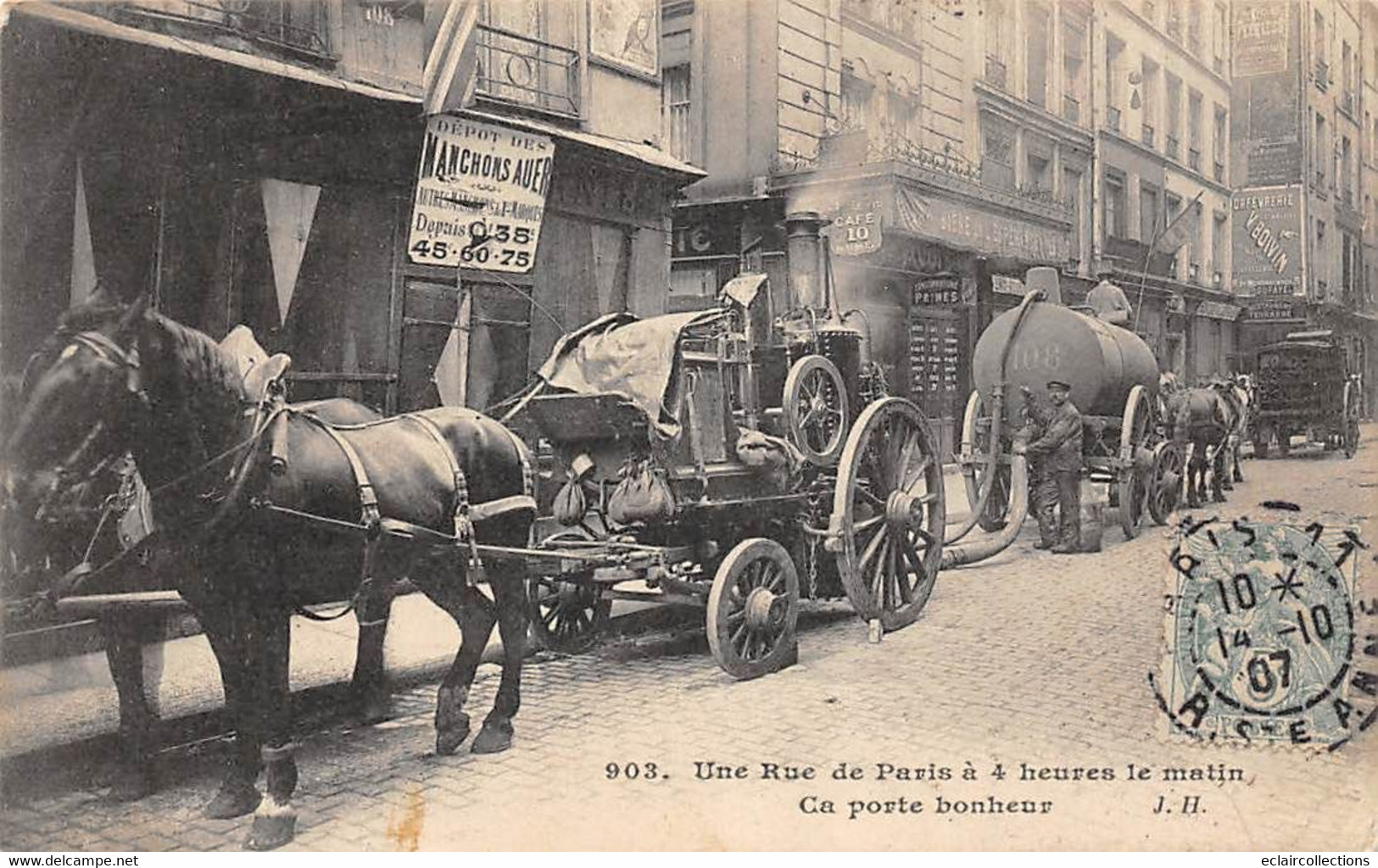 Paris         75         Métier.  JH 903 Transport     Ca Porte Bonheur Tombereau       (voir Scan) - Sonstige & Ohne Zuordnung