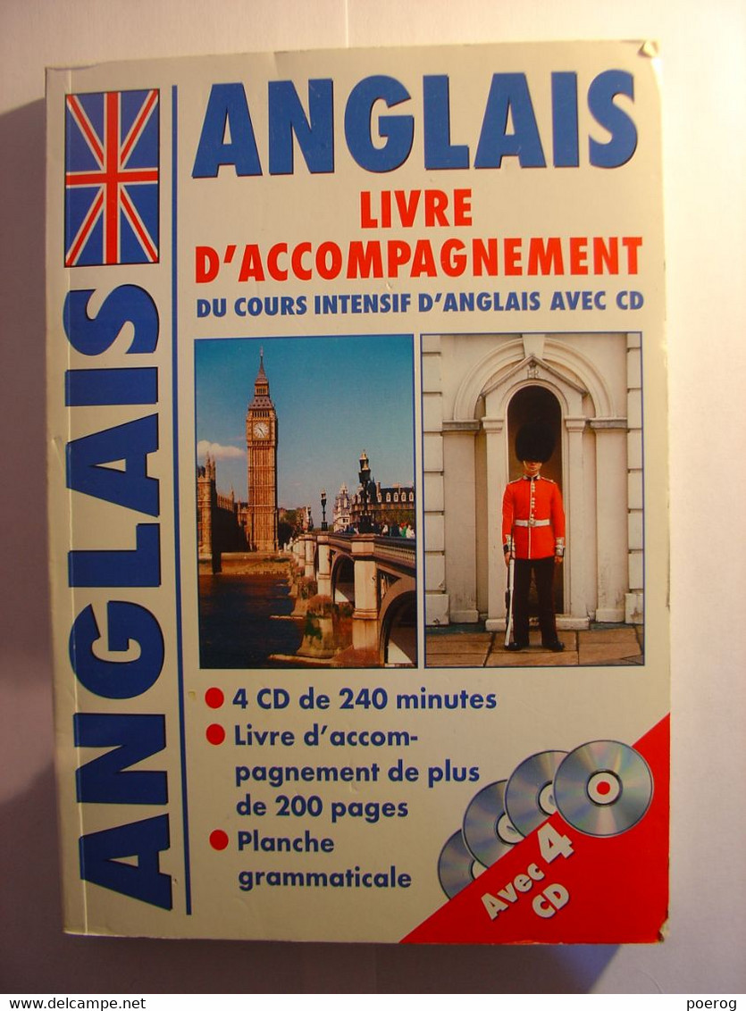 METHODE ANGLAIS - METHODE INTENSIVE D'ANGLAIS AVEC CD - 4 CD + LIVRET - COMPLET TBE - Audio-video