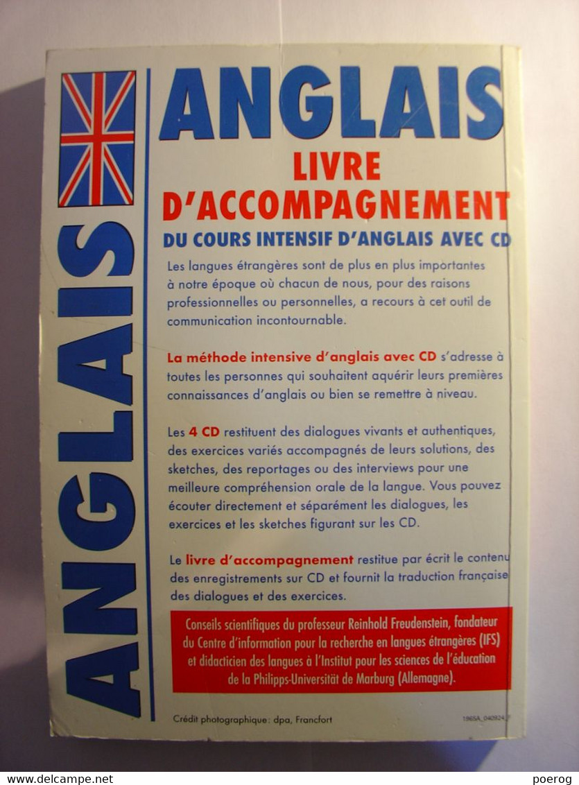 METHODE ANGLAIS - METHODE INTENSIVE D'ANGLAIS AVEC CD - 4 CD + LIVRET - COMPLET TBE - Audio-video