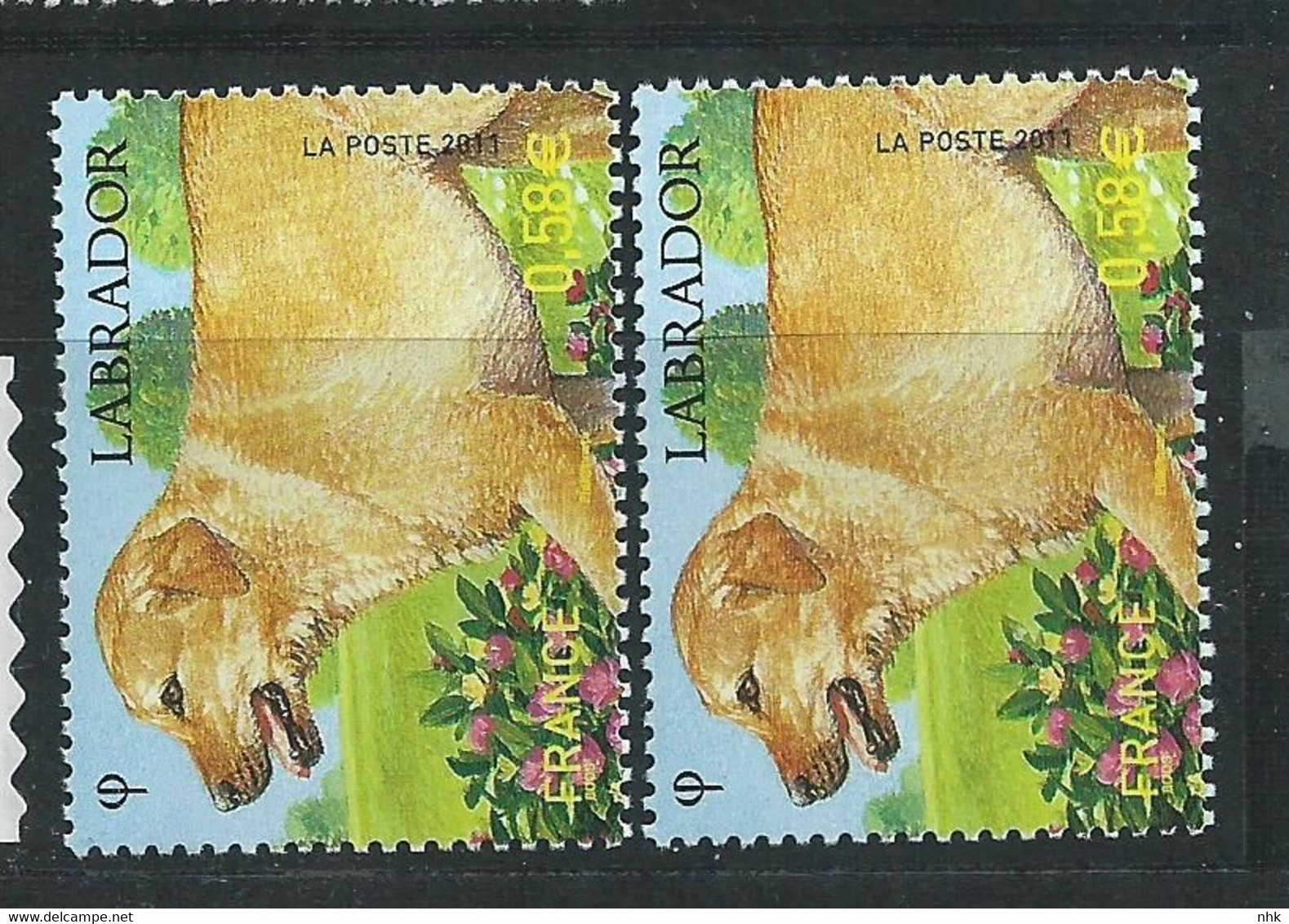 [42] Variété : N° 4545 Labrador Pelage Clair + Normal ** - Unused Stamps