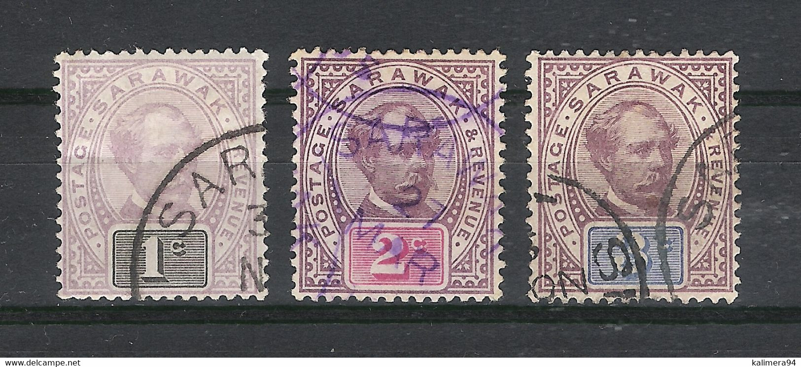 SARAWAK  ( MALAYSIA ) /  Y. & T.  N° 9 à 11  /   1, 2 Et 3 Cents - Sarawak (...-1963)