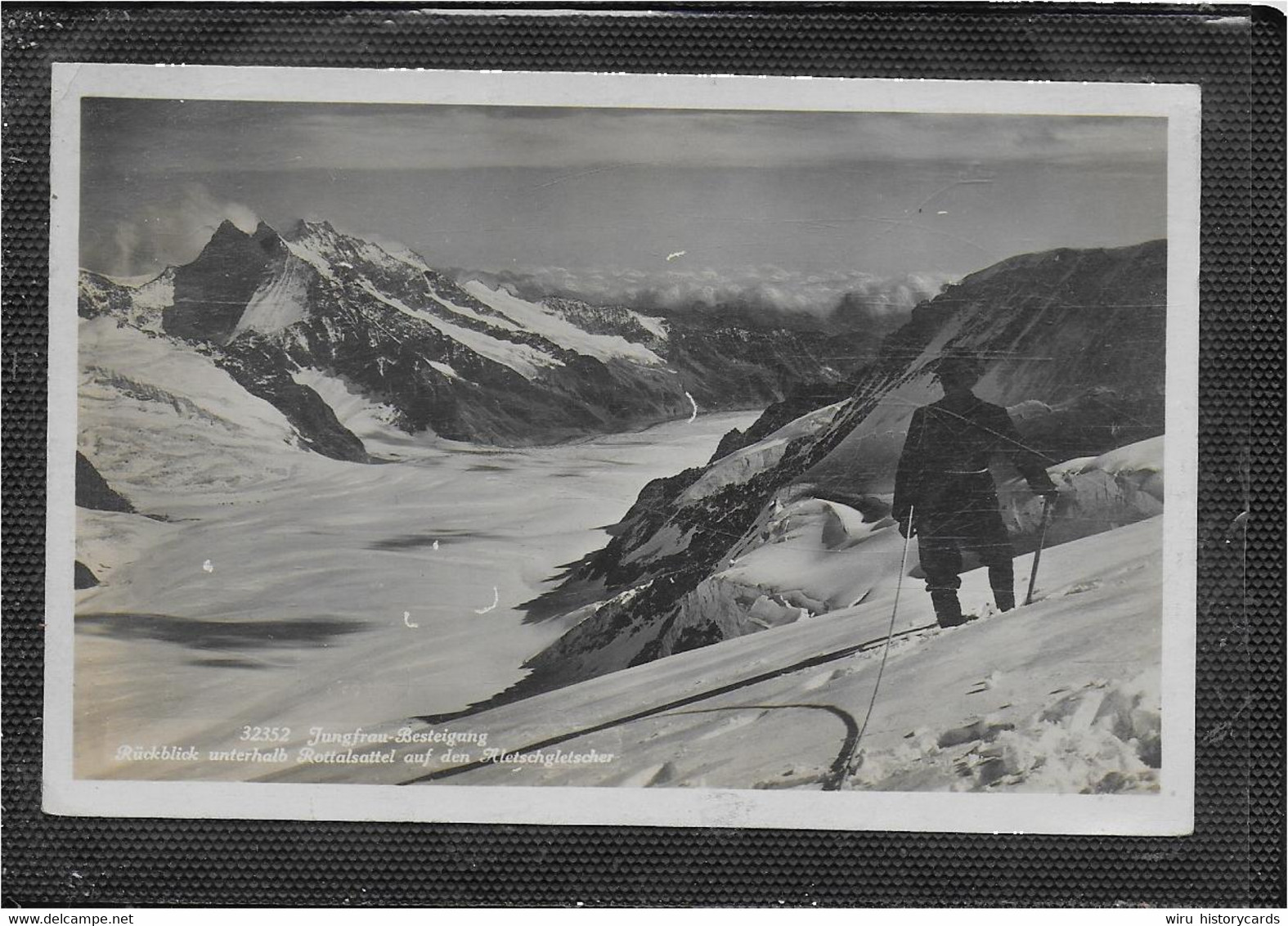 AK 0649  Jungfrau-Besteigung - Rückblick Unterhalb Rottalsattel Auf Den Aletschgletscher Um 1926 - Andere & Zonder Classificatie