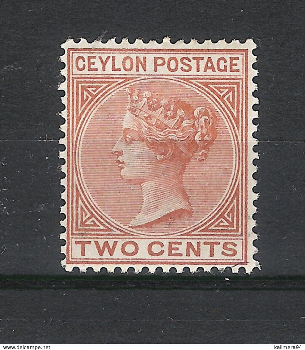 CEYLON  ( ÎLE DE CEYLAN ) /  Y. & T.  N° 48  /  2 Cents Carmin - Ceylon (...-1947)