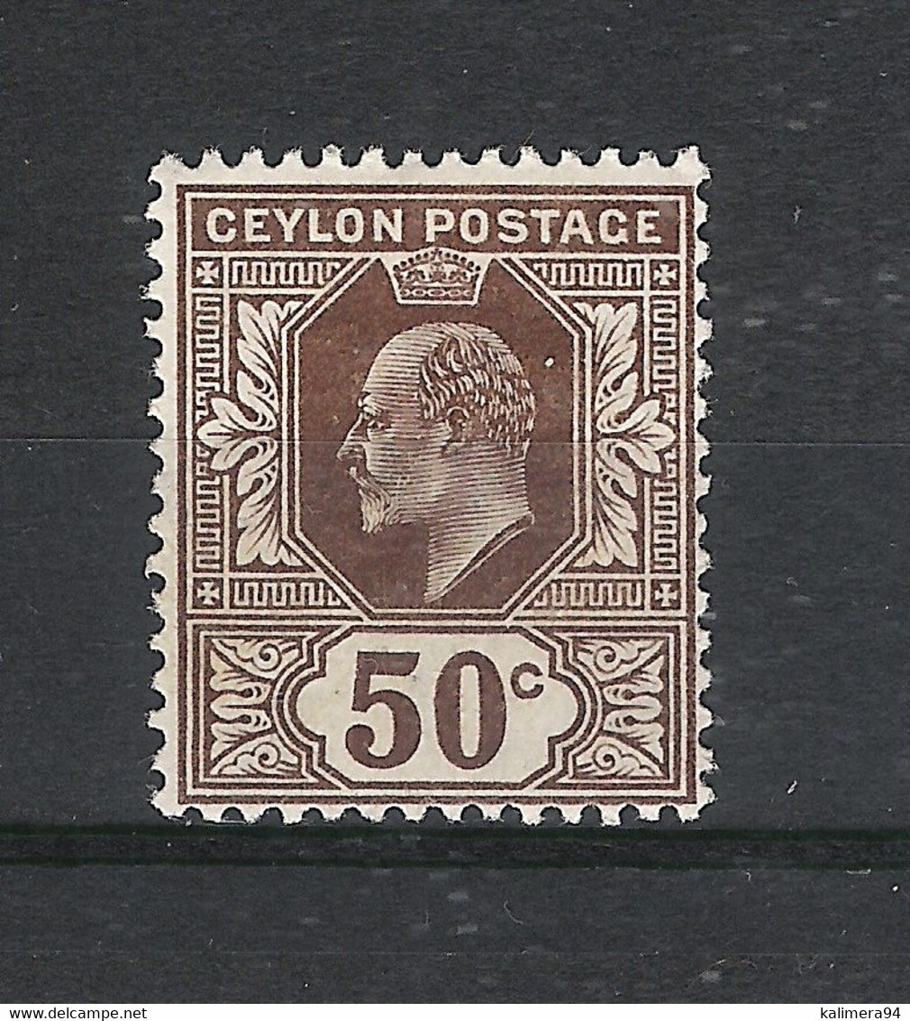 CEYLON  ( ÎLE DE CEYLAN ) /  Y. & T.  N° 173  /  50 Cents - Ceylon (...-1947)