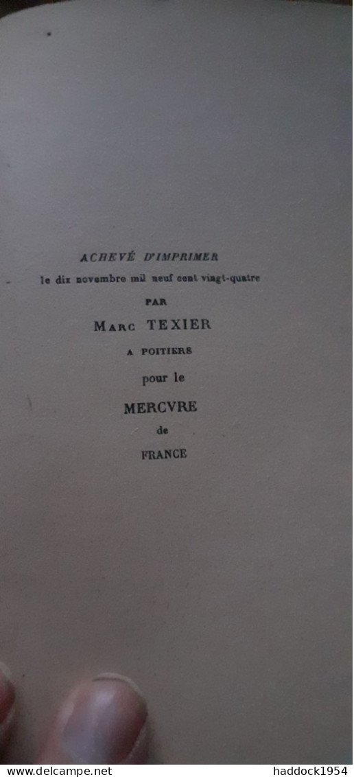 de l'une à l'autre europe LOUIS LE CARDONNEL mercure de france 1924