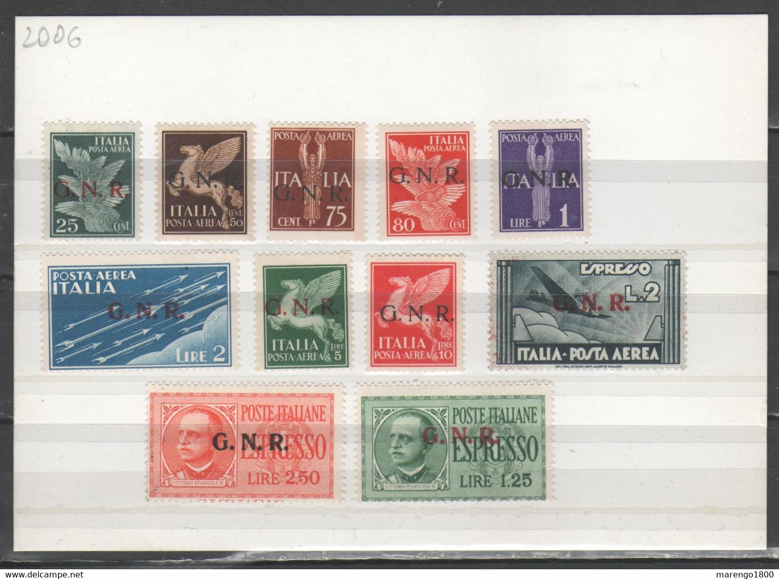 ITALIA 1944 - G.N.R. - Posta Aerea + Espressi ** - Tiratura Di Verona - Certificati     (g7301) - Airmail