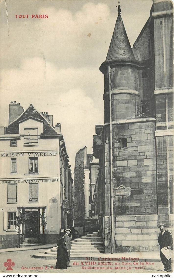 75005 - TOUT PARIS - Curieuse Maison Du XVIIIe Siecle Au Coin De La Rue St Etienne Du Mont - Paris (05)