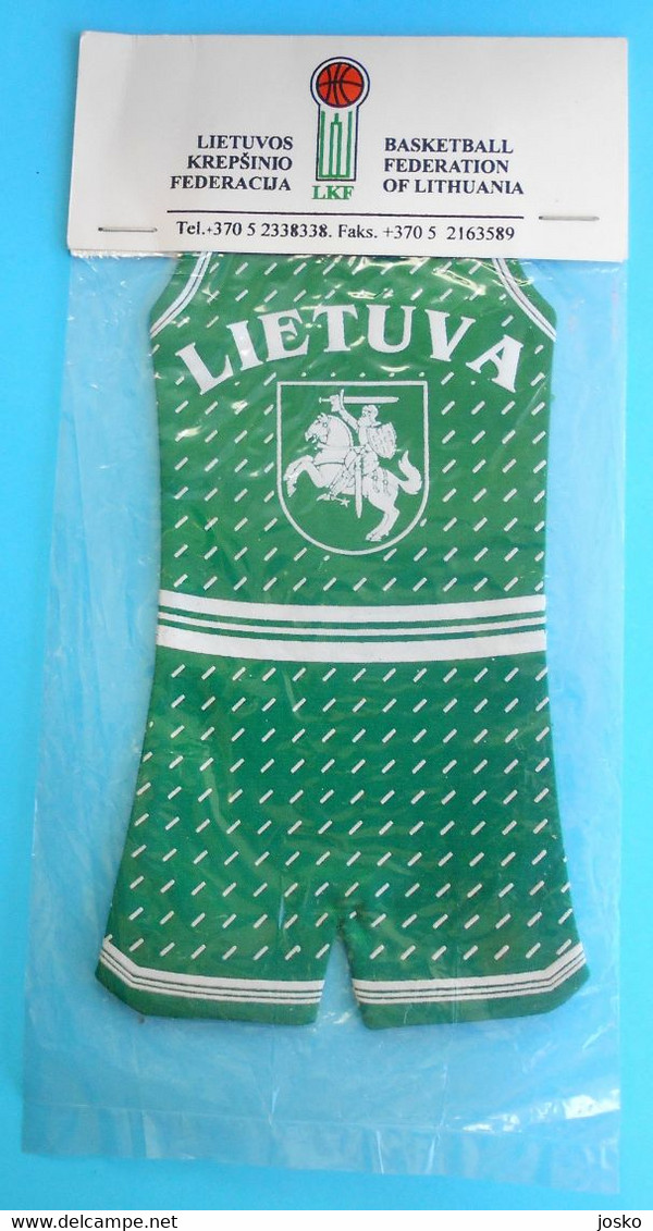 LITHUANIA BASKETBALL FEDERATION Nice Old Pennant In Original Packaging* Basket-ball Baloncesto Pallacanestro Association - Apparel, Souvenirs & Other