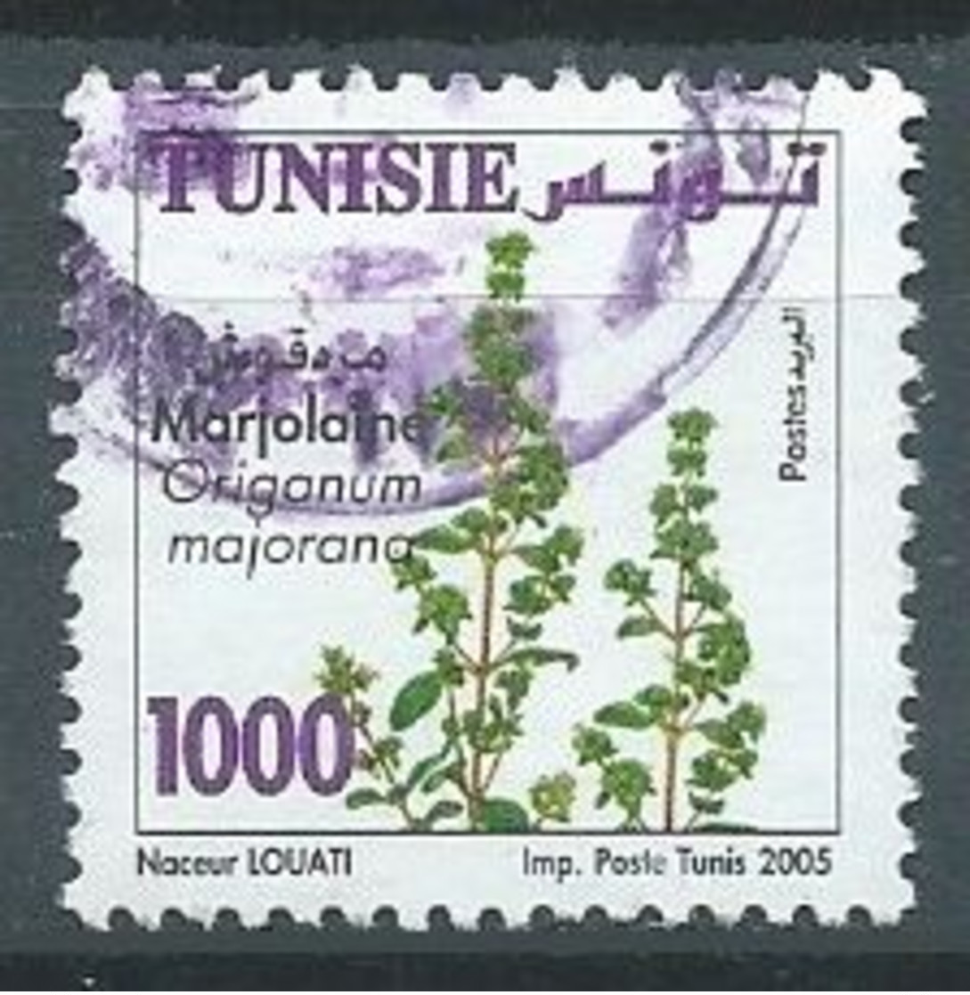 Tunisie YT N°1557 Marjolaine Oblitéré ° - Tunisia (1956-...)