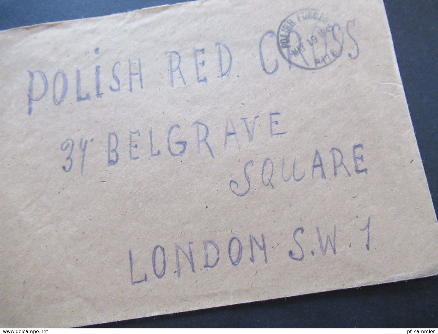 19. Mai 1945 Polish Forces Absender Displaced Persons Camp 46 Gadre Coy Pioner Korps Bla. An: Polish Red Cross London - Cartas & Documentos