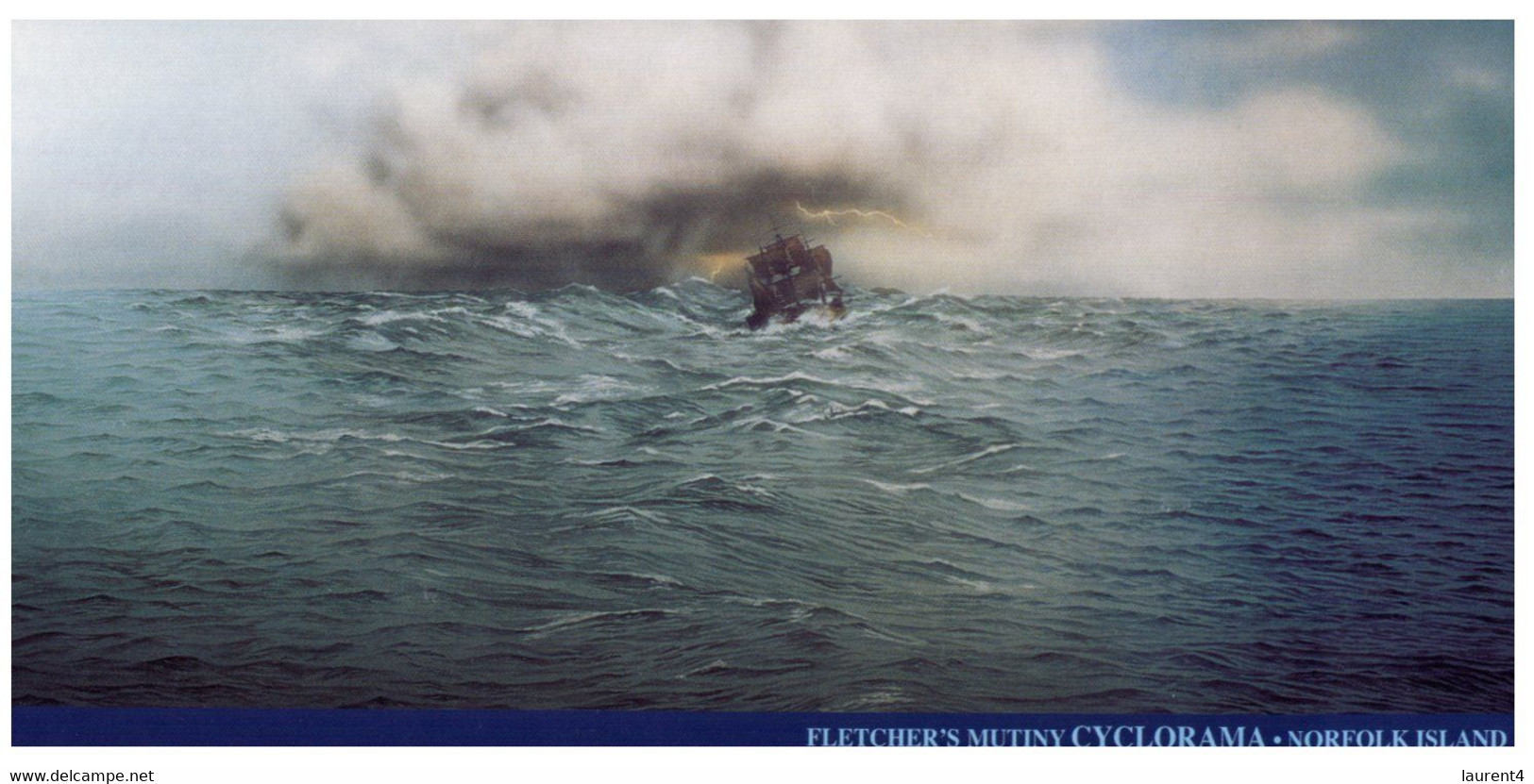 (HH 37) Norfolk Island (large Size) Fletcher's Mutiny Cyclorama (scene 1 & 2 From Set Of 6) - Norfolk Island