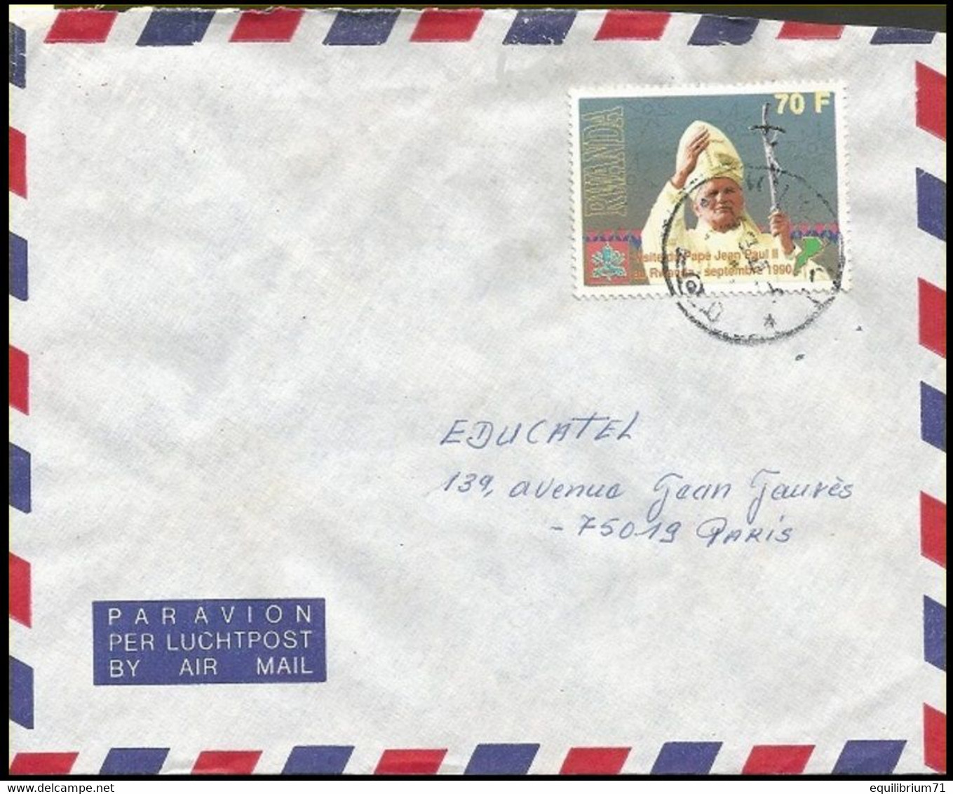 Lettre/Brief - 1378° - Visite Du Pape Jean-Paul II/Bezoek Van Paus Johannes Paulus II/Besuch Von Papst Johannes Paul II - Used Stamps
