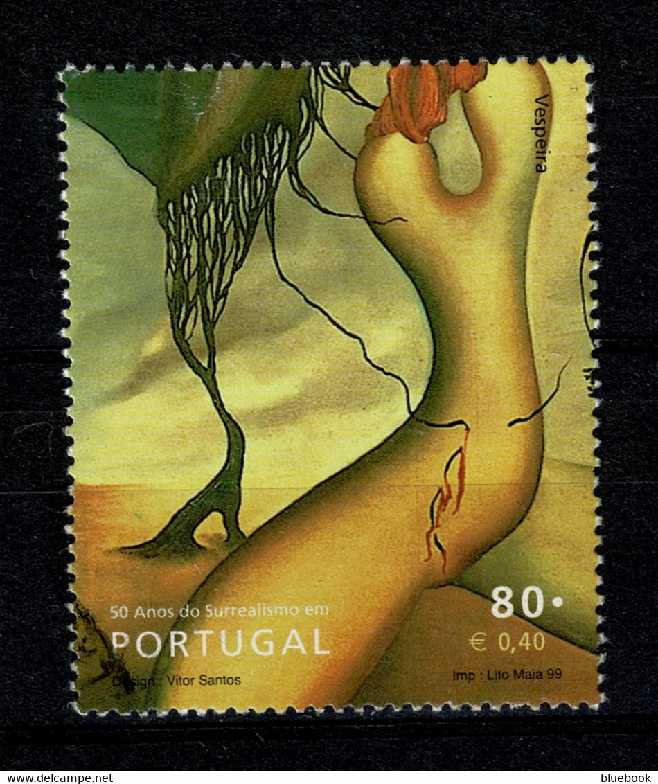 Ref 1463  - Portugal 1999 - 80c - Used Stamp SG 2727 - Surrealism Art - Vespeira - Used Stamps