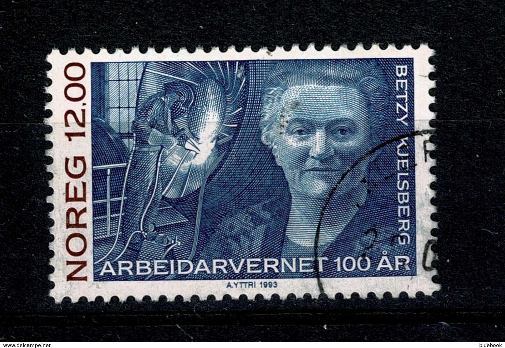 Ref 1463  - Norway 1993 - 12 K Used Stamp - Betzy Kjelsberg - 1st Woman Factory Inspector - Gebraucht