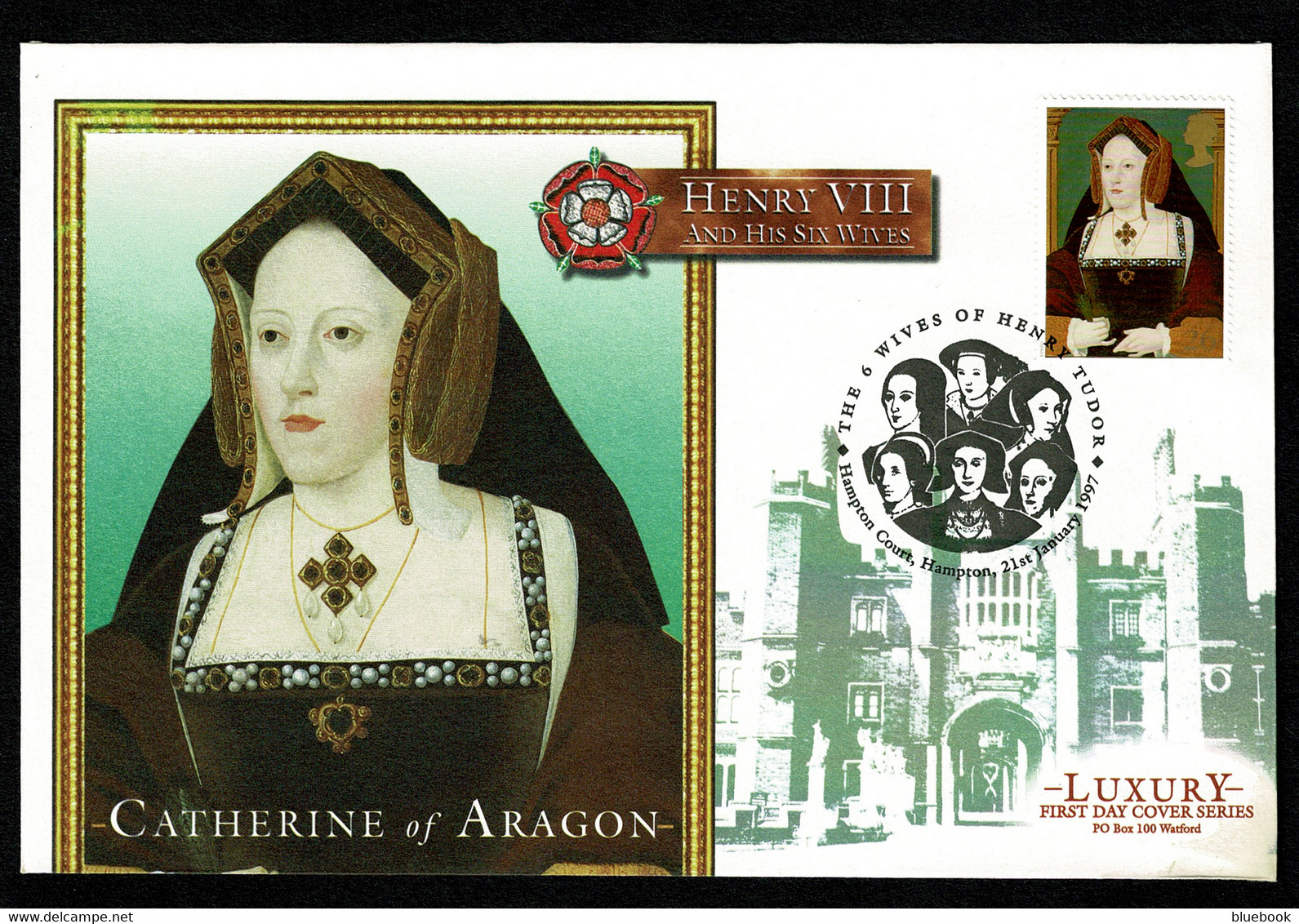 Ref 1464 - GB 1997 - 7 X First Day Covers FDC's - Henry VIII & His Six Wives - 1991-2000 Em. Décimales