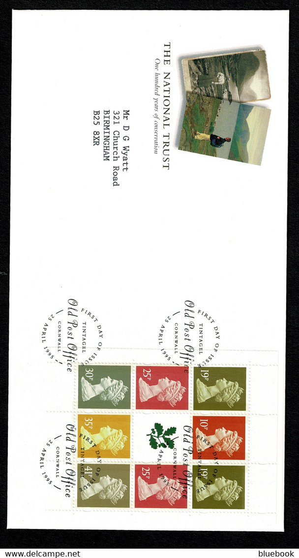 Ref 1464 - GB 1995 - First Day Cover FDC - National Trust Prestige Book Pane - Tintagel - 1991-2000 Decimal Issues