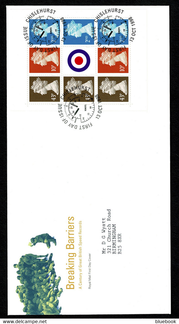 Ref 1464 - GB 1998 - First Day Cover FDC - Breaking Barriers Prestige Booklet Pane - 1991-2000 Decimal Issues