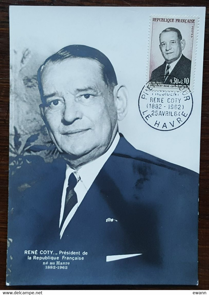 CM 1964 - YT N°1412 - Président RENE COTY - LE HAVRE - 1960-1969