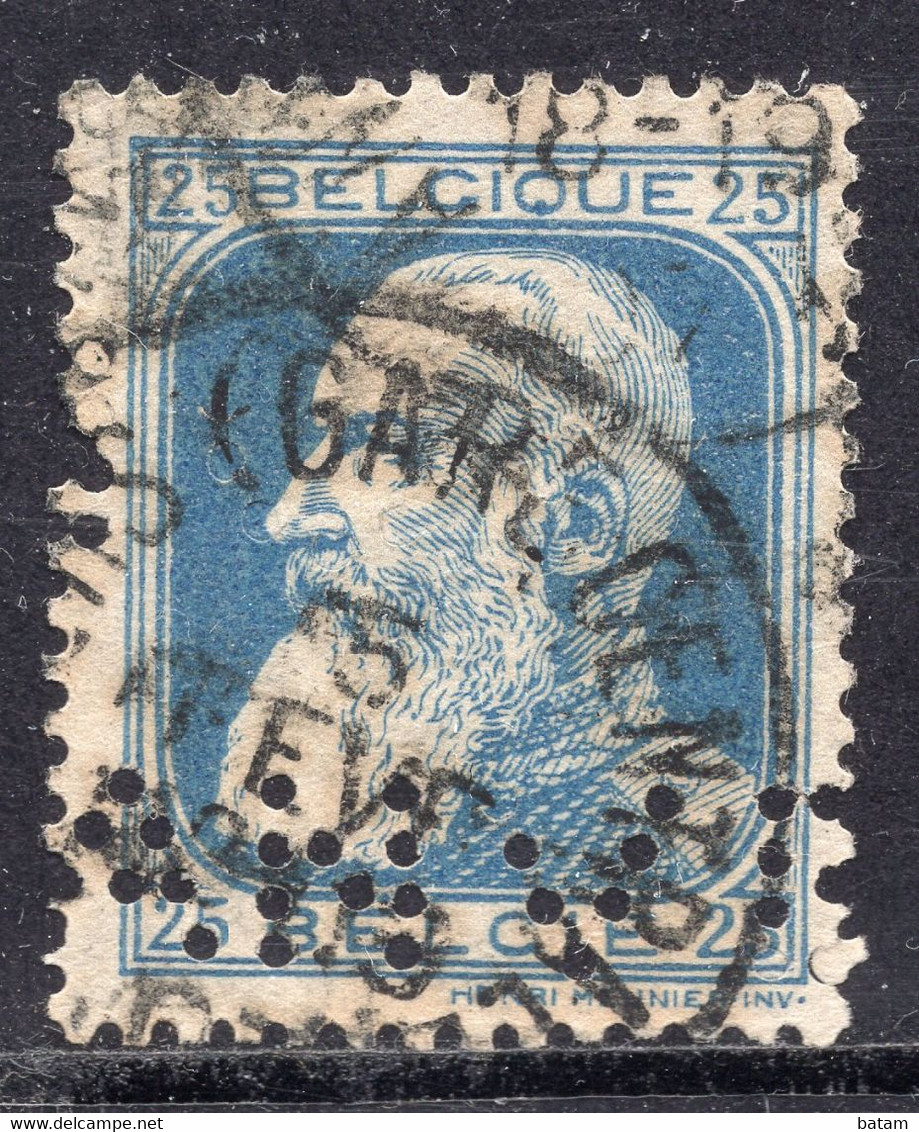 Belgium 1905 - King Leopold II - Perfins "ANV" - 1863-09