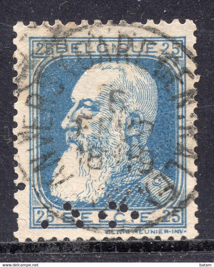 Belgium 1905 - King Leopold II - Perfins - 1863-09