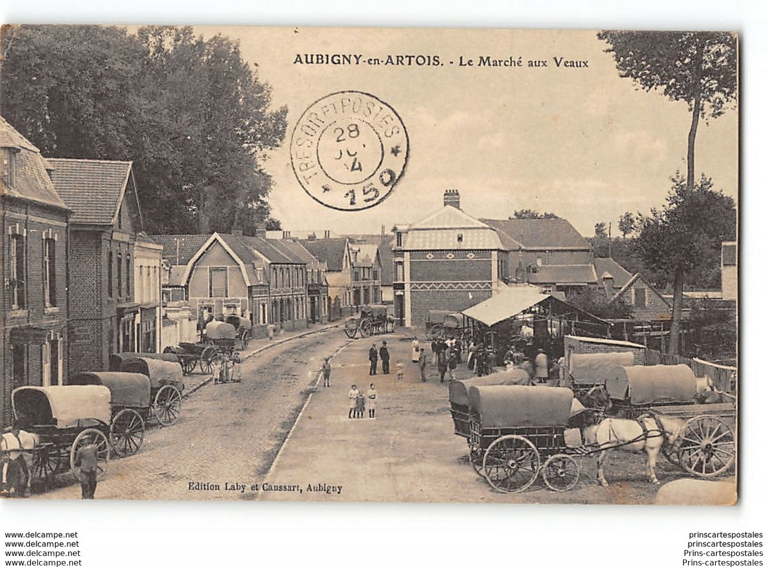 CPA 62 Aubigny En Artois Le Marché Aux Veaux - Aubigny En Artois