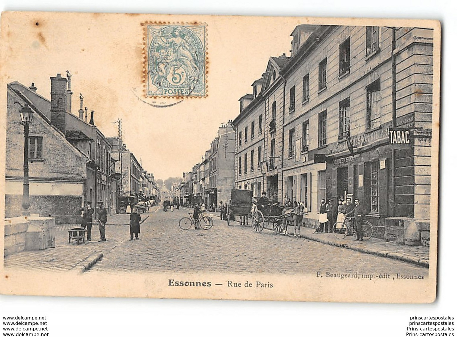 CPA 91 Essonnes Rue De Paris - Essonnes