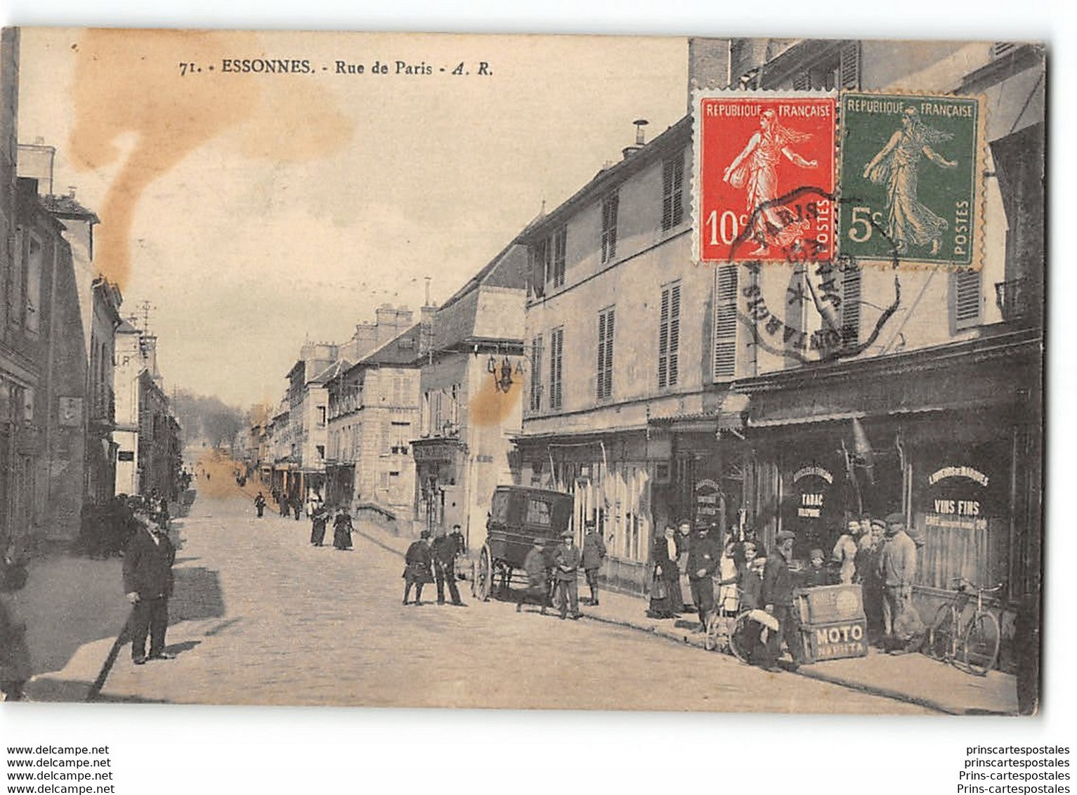 CPA 91 Essonnes Rue De Paris - Essonnes