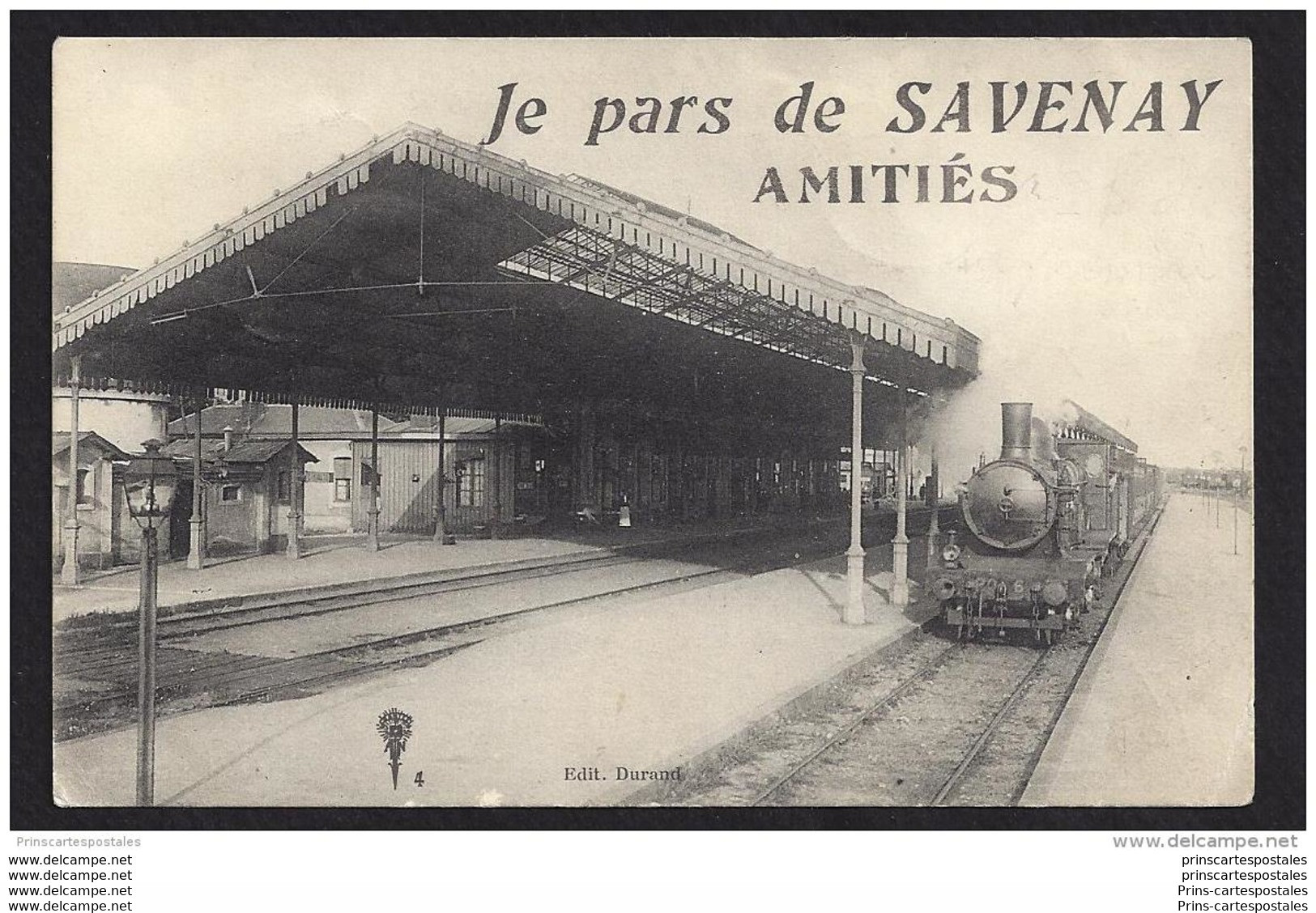 CPA 44 Je Pars De Savenay La Gare Et Le Train - Savenay