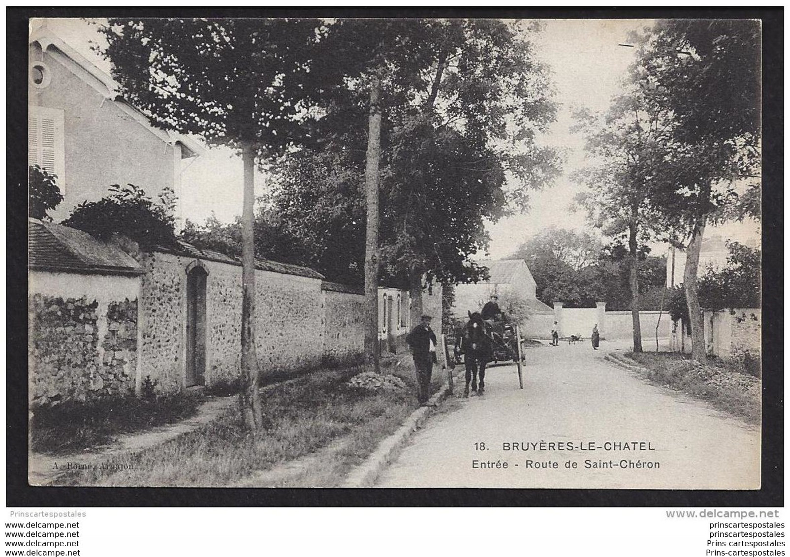 CPA 91 Bruyères Le Chatel Entrée Route De Saint Cheron - Bruyeres Le Chatel