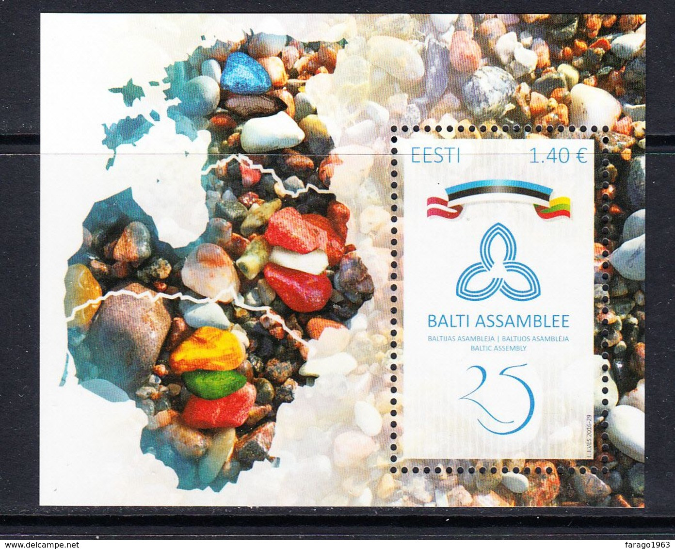 2016 Estonia Baltic Assembly Stones Rocks Geology Complete Set Of 1 MNH @ BELOW FACE VALUE - Estonia