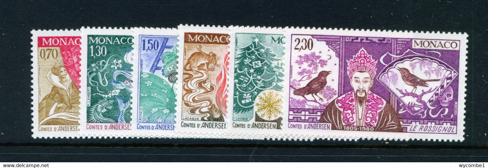 MONACO  -  1980 Hans Christian Andersen Set Never Hinged Mint - Ungebraucht